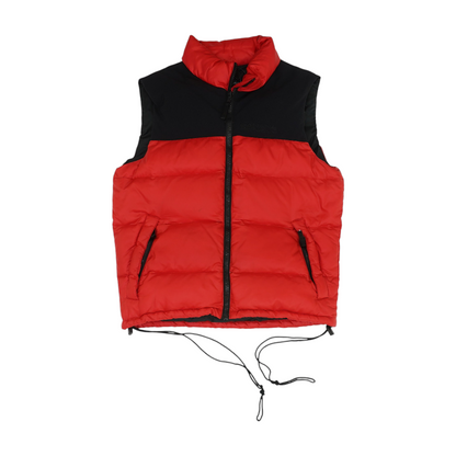 Red Color Block Vest