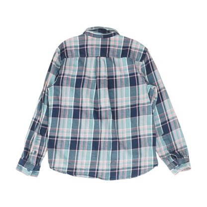 Blue Plaid Flannel Button Down