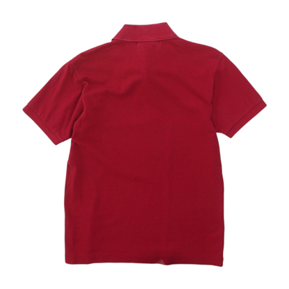 Red Solid Short Sleeve Polo