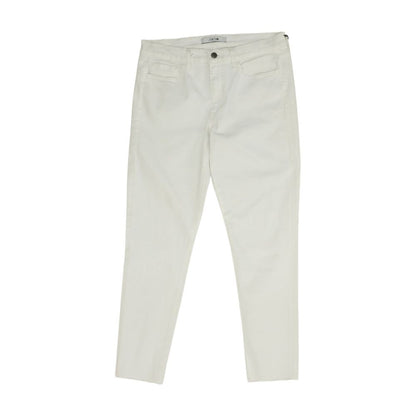 White Mid Rise Skinny Leg Jeans