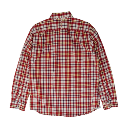 Red Plaid Long Sleeve Button Down