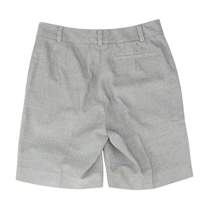 Gray Herringbone Chino Shorts