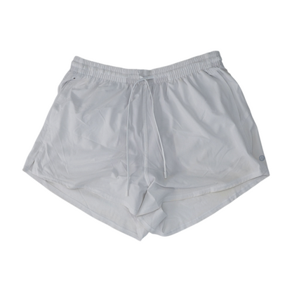 White Solid Active Shorts