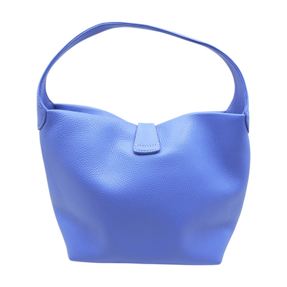 Blue Hobo Leather Handbag