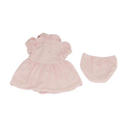 Pink Striped Short Sleeve Set