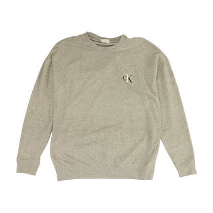 Gray Solid Sweatshirt Pullover