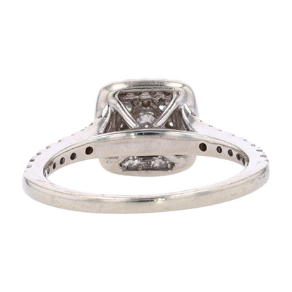 3/8 ctw 10K Sterling Silver Diamond Engagement Ring