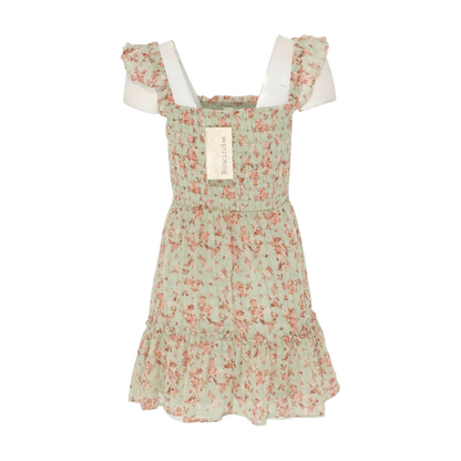 Green Floral Mini Dress