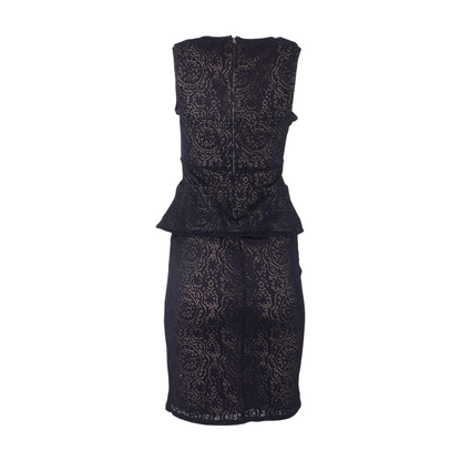 Black Print Midi Dress