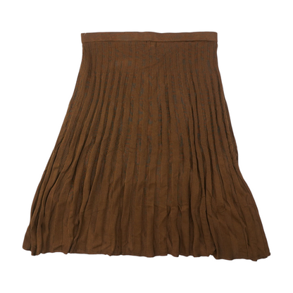 Brown Plus Striped Maxi Skirt