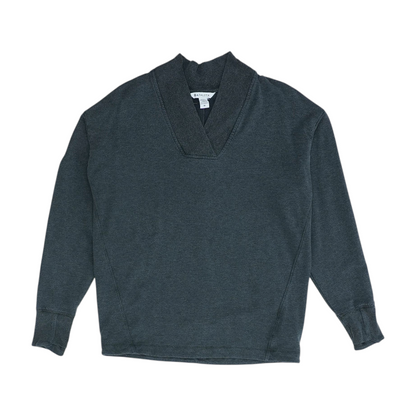 Gray Solid Sweatshirt Pullover