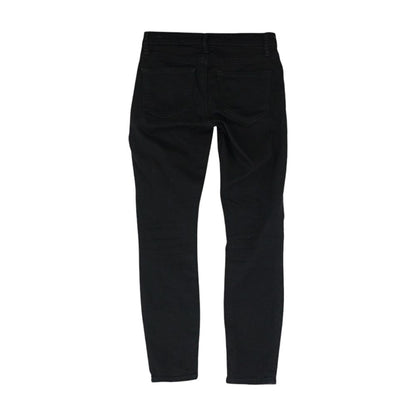 Black Solid High Rise Skinny Leg Jeans