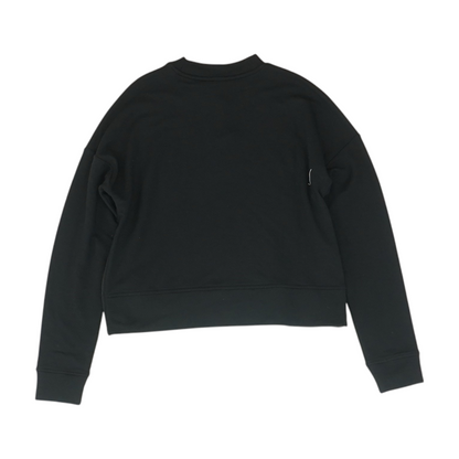 Black Solid Sweatshirt Pullover