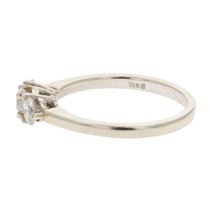 5/8 Ct 14K White Gold 3 Stone Round Diamond Engagement Ring