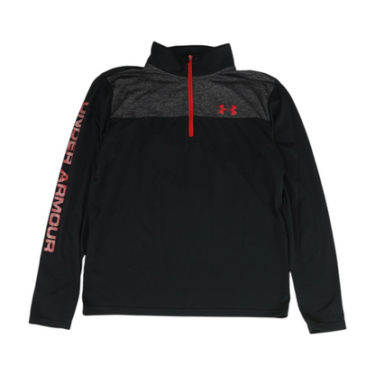 Black Color Block 1/4 Zip Pullover