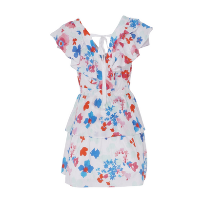 White Floral Mini Dress