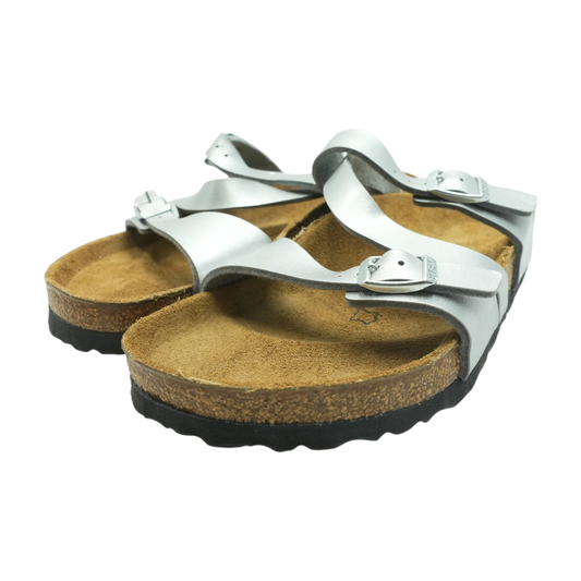 Silver Flat Sandals