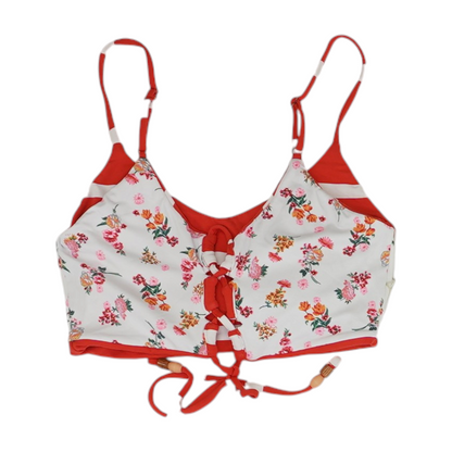 Red Striped Swim Top
