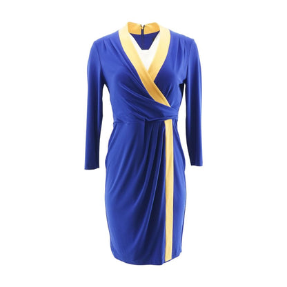 Navy Solid Midi Dress
