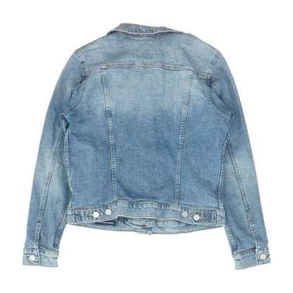 Blue Solid Denim Jacket