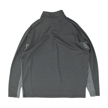 Black Abstract 1/4 Zip Pullover