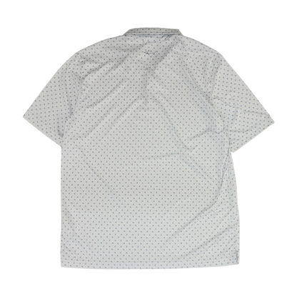 White Print Short Sleeve Polo
