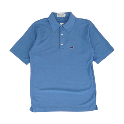 Vintage Blue Solid Short Sleeve Polo