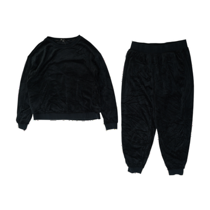 Black Solid Pant Set