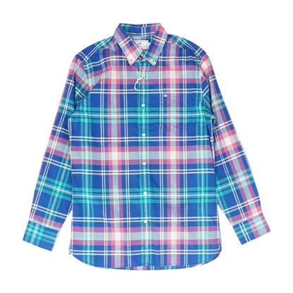 Multi Plaid Long Sleeve Button Down