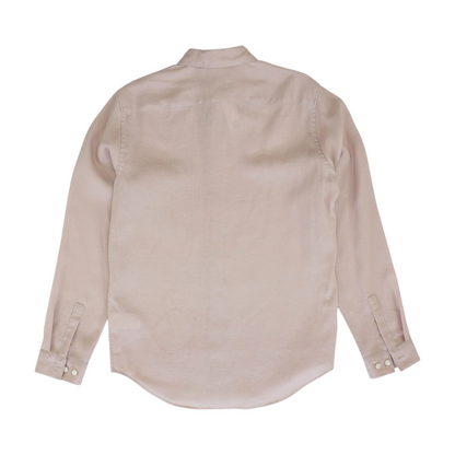 Pink Solid Long Sleeve Button Down