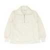 Cream Solid 1/4 Zip Pullover