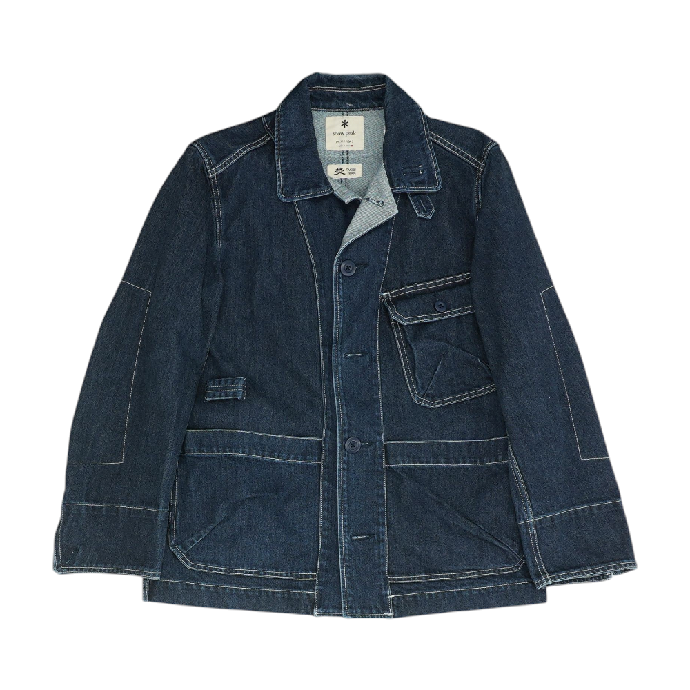 Blue Solid Denim Jacket