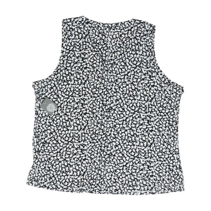 Black Floral Sleeveless Blouse
