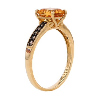 1 1/2 ctw 10K Yellow Gold Citrine Fashion Ring