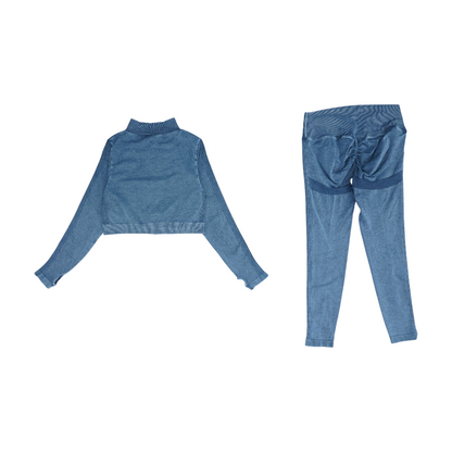 Gray Solid Pant Set