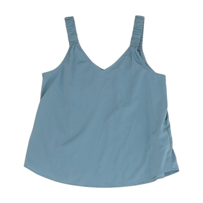Blue Solid Sleeveless Blouse