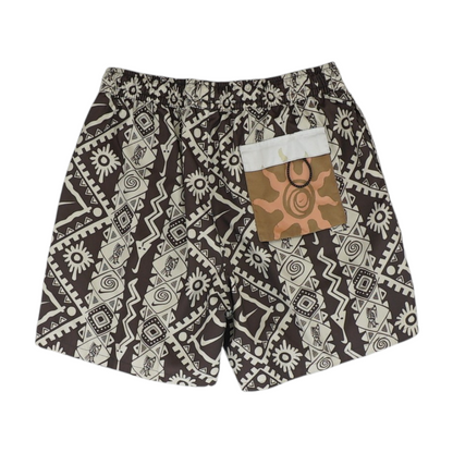 Brown Graphic Swim Bottom