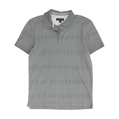 Gray Solid Short Sleeve Polo
