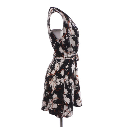 Black Graphic Midi Dress