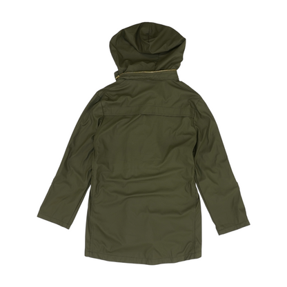 Green Solid Rain Coat