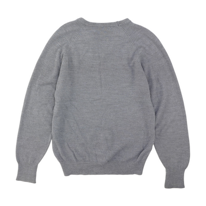 Vintage Gray Solid Pullover Sweater