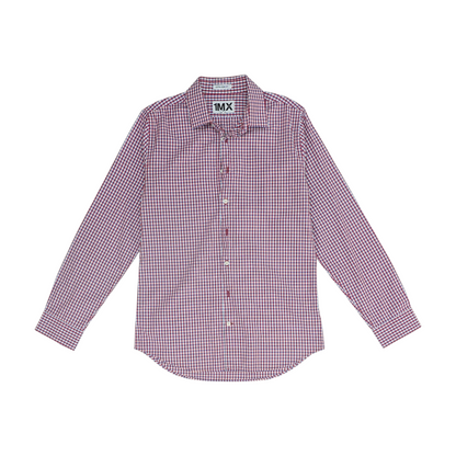 Red Check Long Sleeve Button Down