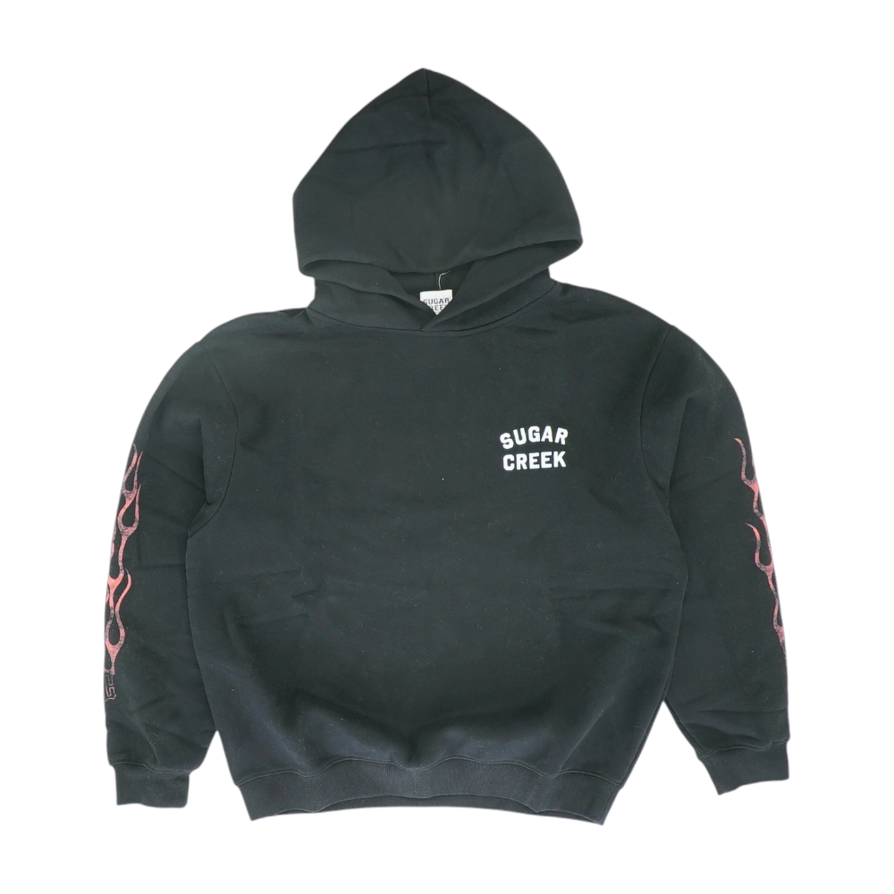 Black Solid Hoodie Pullover
