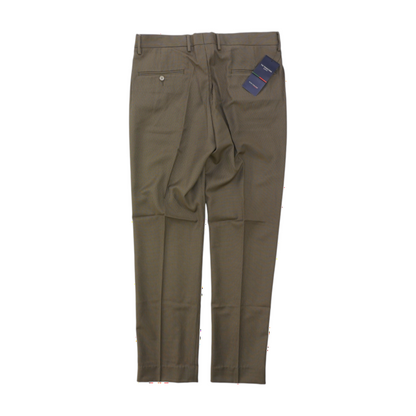 Olive Striped Slim Pants