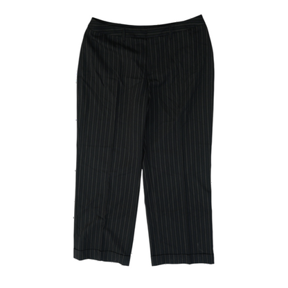Black Plus Size Striped Pants