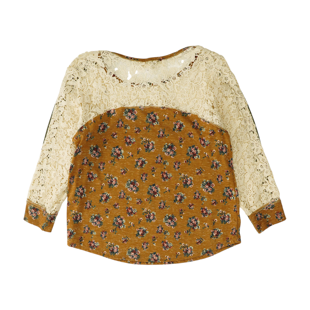 Brown Floral Blouse