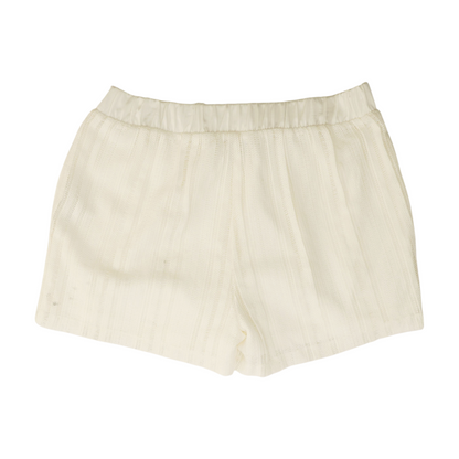 White Solid Chino Shorts