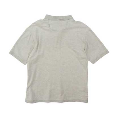 Gray Solid Short Sleeve Polo