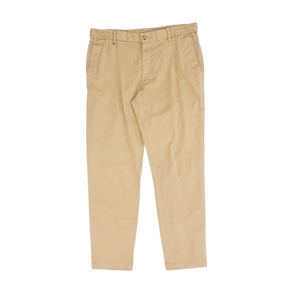 Khaki Solid Casual Pants