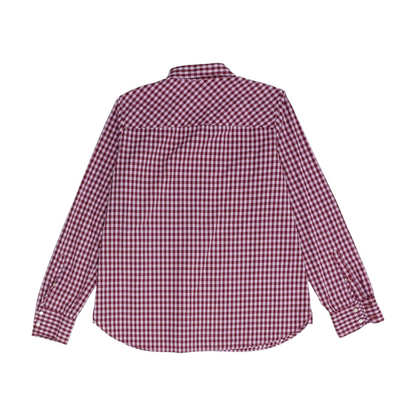 Red Check Button Down